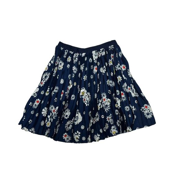Jason Wu for Target Navy Blue Floral DAISY Pleated Accordion Skirt Women's Sz 6 - Picture 1 of 7
